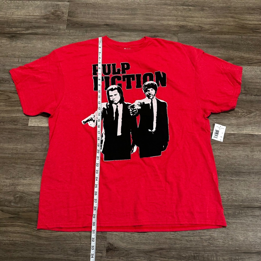 NWT Pulp Fiction T-Shirt Mens XXL Red Graphic Movie Tee Jules Vincent Miramax - Picture 6 of 7